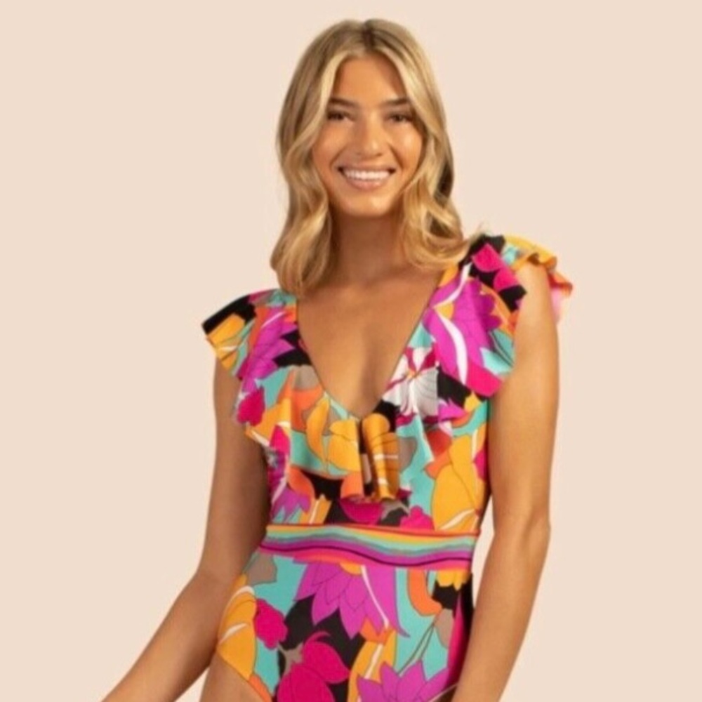 🆕 NWT TRINA TURK ONE PIECE SWIMSUIT MAILLOT Gemini - Picture 4 of 7